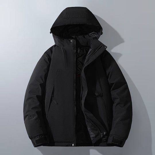 Herren Wasserabweisender Winterparka mit Kapuze, Thermoisolierung und kontrastierenden Schulterpaneelen Shop Nory