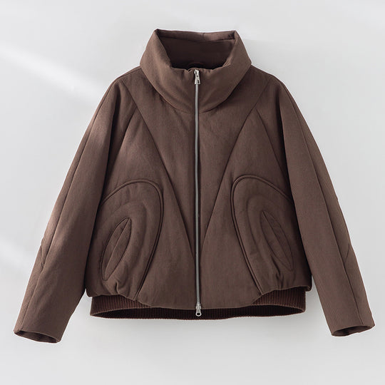 Damen Kurze gesteppte Steppjacke mit hohem Stehkragen und skulpturaler Nahtführung Shop Nory