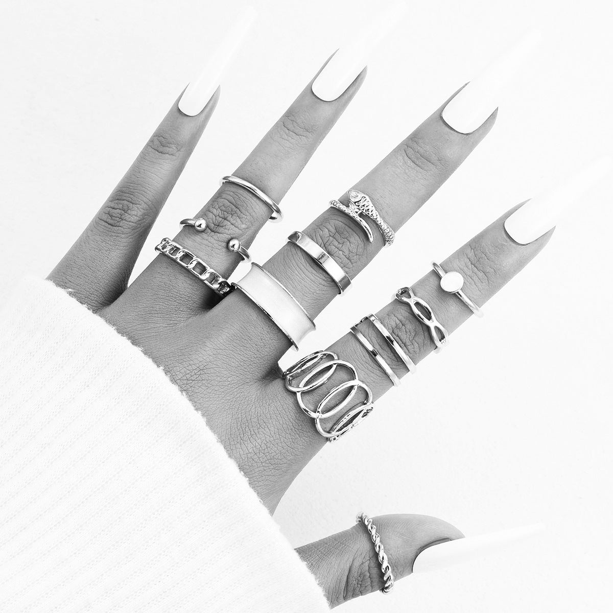 Damen Ring-Set mit vielseitigen Designs und filigranen Details Shop Nory