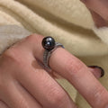 Damenring mit elegantem Perlencap und funkelnden Zirkonia Shop Nory