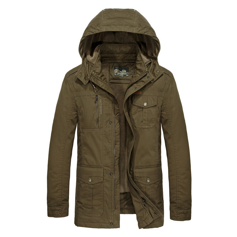Herren Feldparka mit Teddyfutter und verstellbarer Kapuze Shop Nory