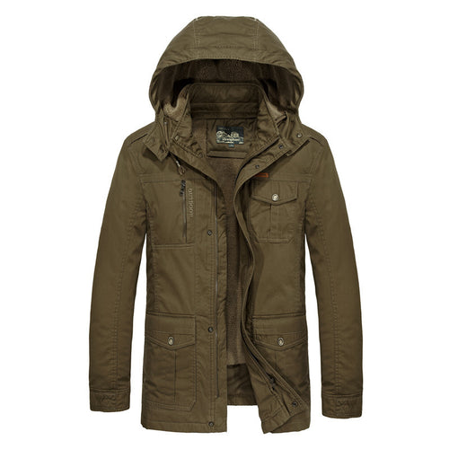 Herren Feldparka mit Teddyfutter und verstellbarer Kapuze Shop Nory