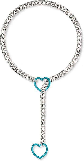 Damen auffällige Kette mit Herzanhängern und charakteristischem Design Shop Nory