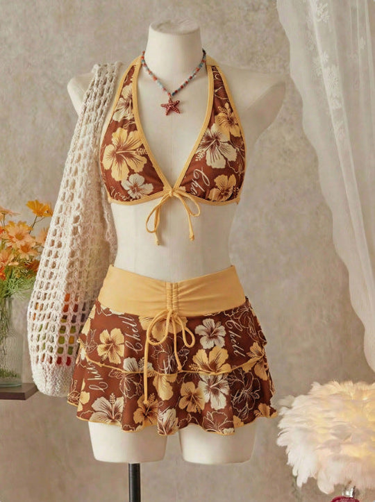 Damen Bikini-Set mit Rock