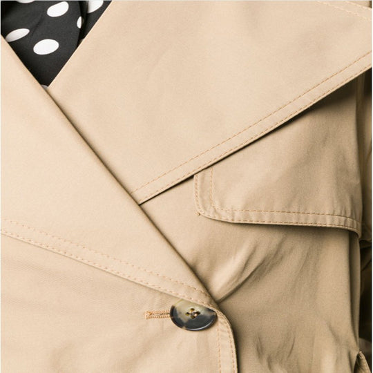 Damen Midilanger Trenchcoat im A‑Linien‑Schnitt mit Taillengürtel und Epauletten Shop Nory