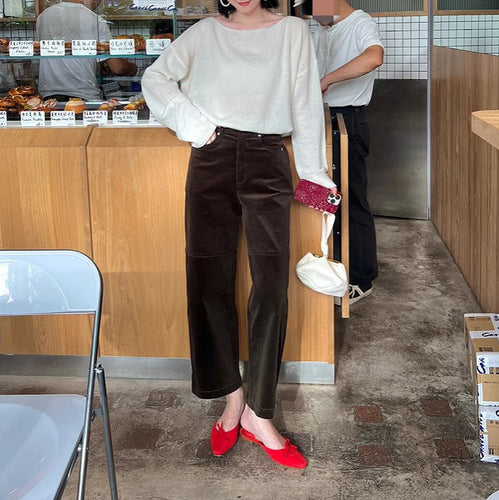 Damen Elegante weite Cordhose Shop Nory