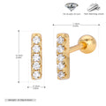 Damen Ohrstecker mit funkelnden Zirkon-Elementen in edler 925er Sterling Silber-Fassung Shop Nory
