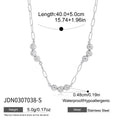 Damen Halskette mit eleganten Zirkonia-Elementen und hypoallergenem Edelstahl Shop Nory