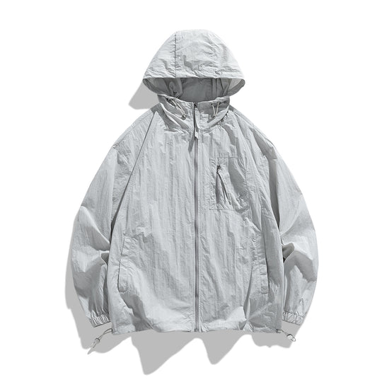 Herren Leichte Windjacke mit Kapuze