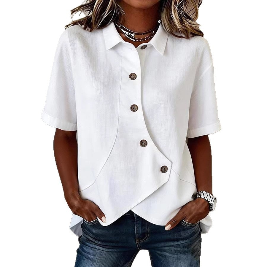 Damen Besonders gestaltete Bluse mit einzigartigem Knopfdetail