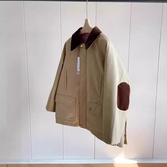 Damen Stylische Übergangsjacke mit kontrastierenden Ellbogenpatches Shop Nory