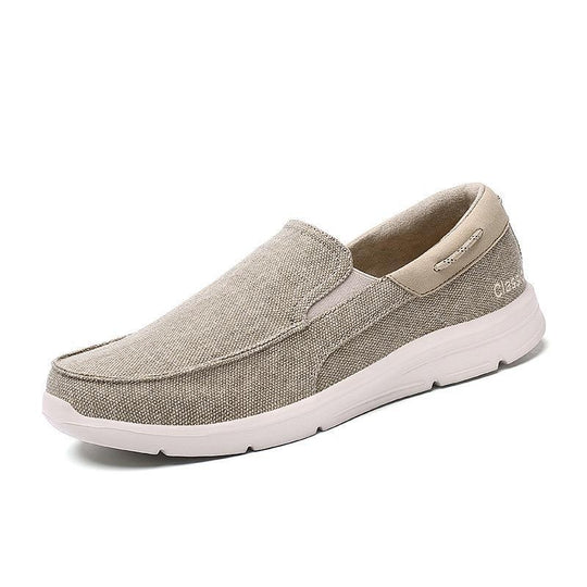 Herren nan legerer Canvas-Slipper mit elastischem Einsatz und stoßdämpfender Leichtsohle