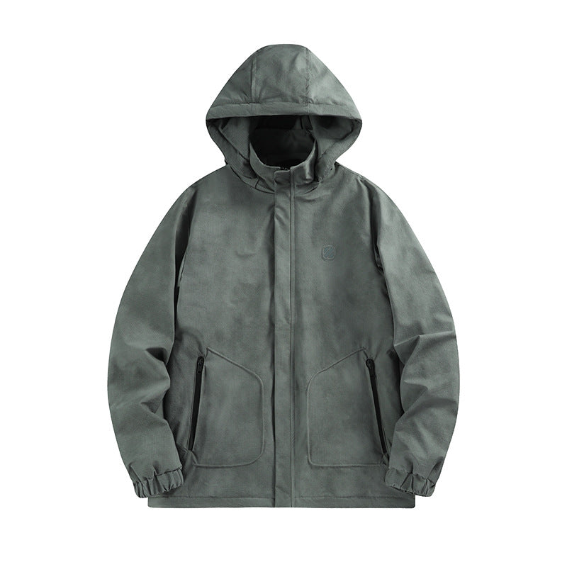 Herren Wasserdichte Kapuzen-Softshelljacke mit mattierter Oberfläche und verdecktem Reißverschluss Shop Nory