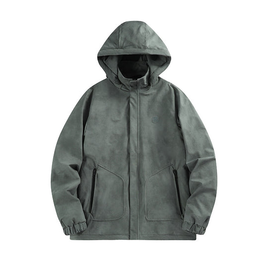 Herren Wasserdichte Kapuzen-Softshelljacke mit mattierter Oberfläche und verdecktem Reißverschluss Shop Nory