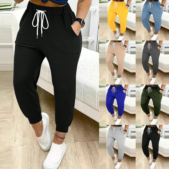 Damen Lässige Jogginghose mit Kordelzug, elastischem Komfortbund und schmalem Bündchen Shop Nory