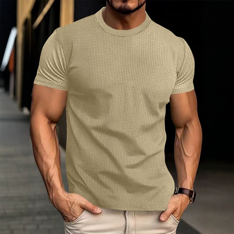 Herren Strukturiertes Kurzarm-T-Shirt aus Feinstrick Shop Nory
