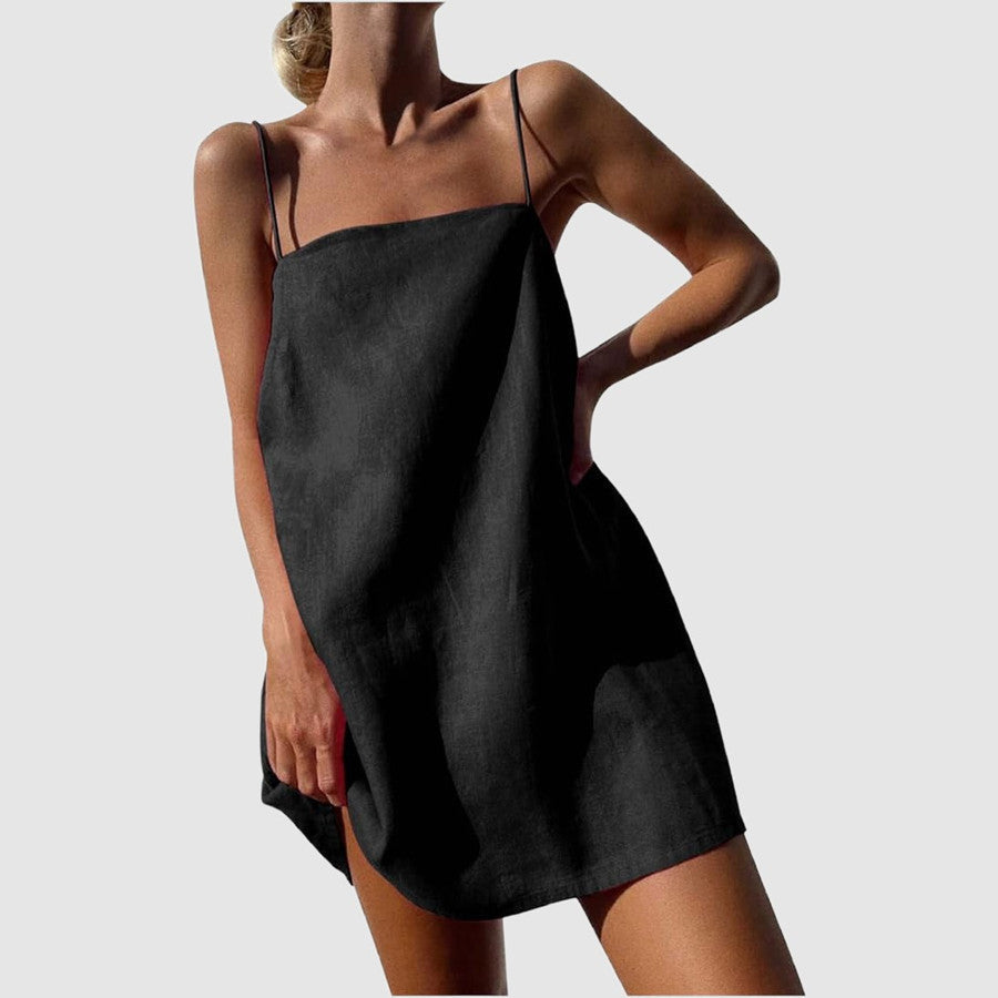 Damen lässiges Trägerkleid aus leichtem Material