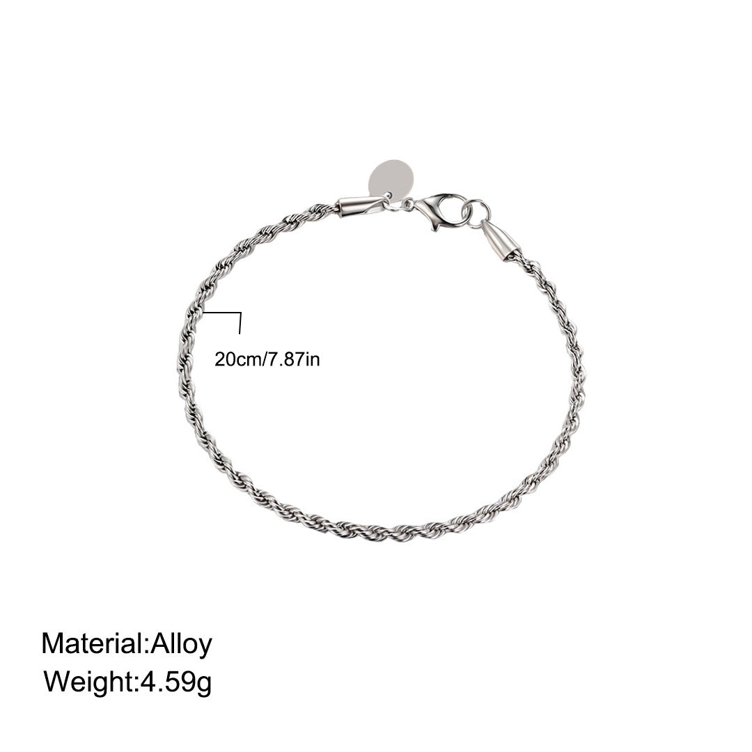 Herrenarmband aus geflochtenem Edelstahl mit modernem Design Shop Nory