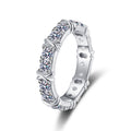 Damen eleganter Zirkonia-Ewigkeit-Ring mit filigraner Fassung Shop Nory