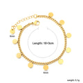 Damen stilvolles Armband mit glänzenden, runden Anhängern aus Edelstahl Shop Nory