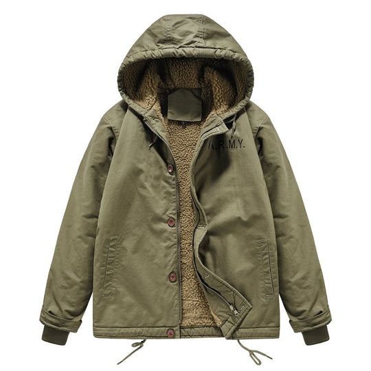Herren Praktische Teddy-Fleecejacke Shop Nory