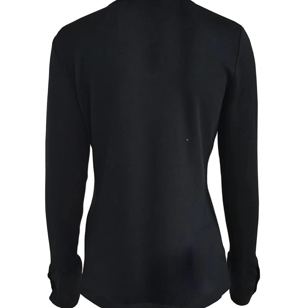 Damen Enganliegendes Langarmshirt mit Zierknöpfen an den Ärmelabschlüssen Shop Nory