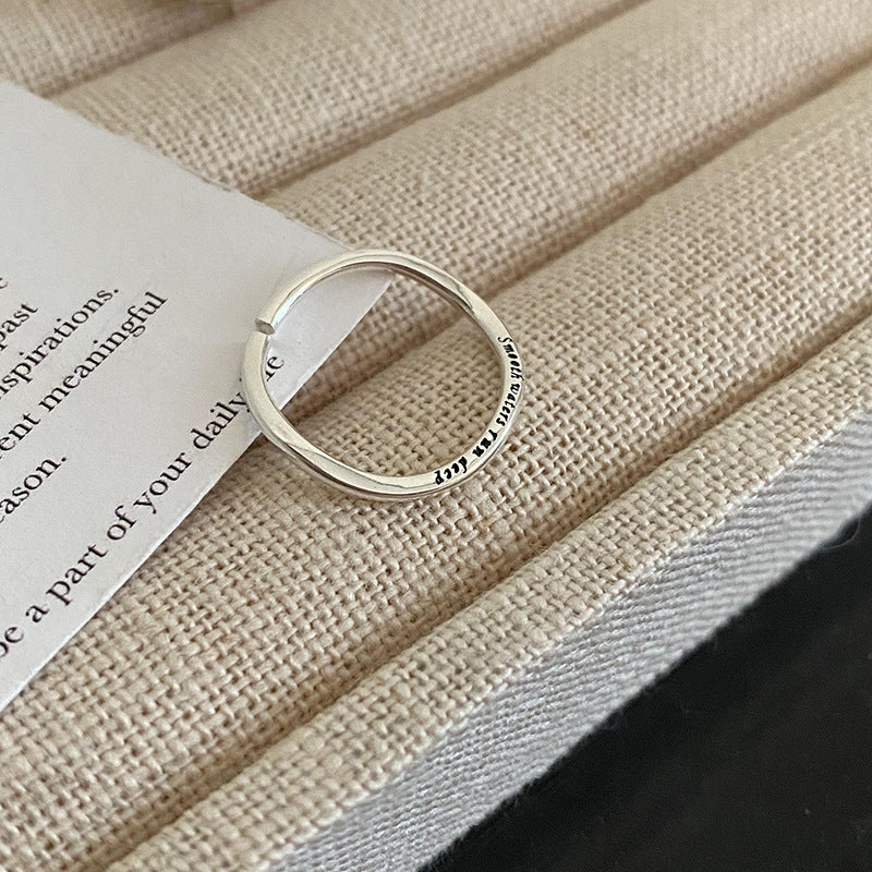 Damen Offener Ring mit inspirierendem Schriftzug und elegantem Design Shop Nory