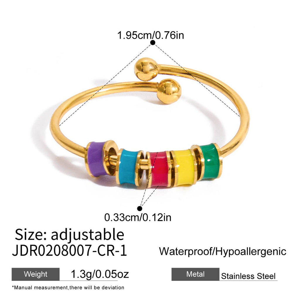 Damen Offenes Armband mit bunten Akzenten und hypoallergenen Eigenschaften Shop Nory