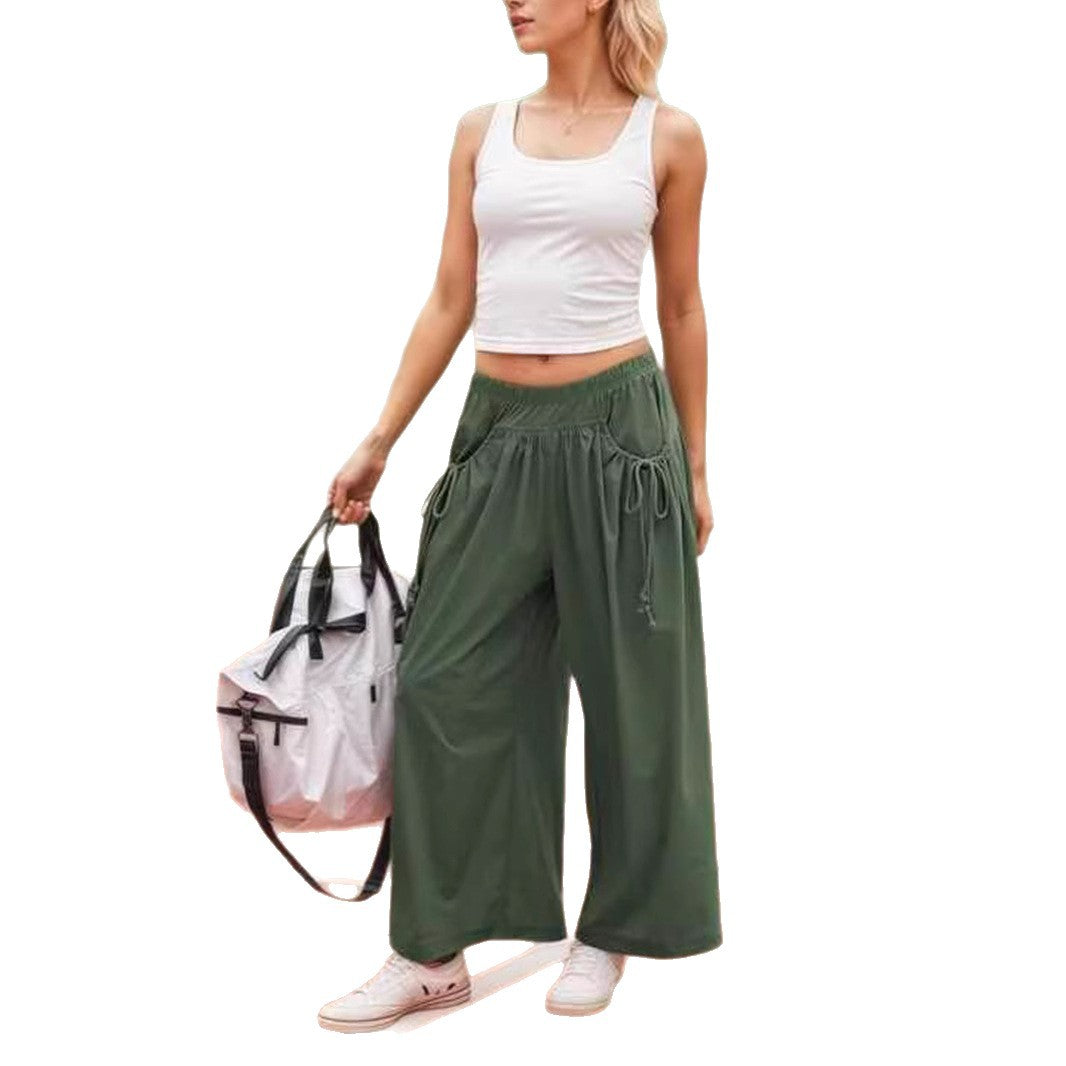 Damen Weite Culotte-Hose mit Kordelzug und großzügigen Taschen Shop Nory