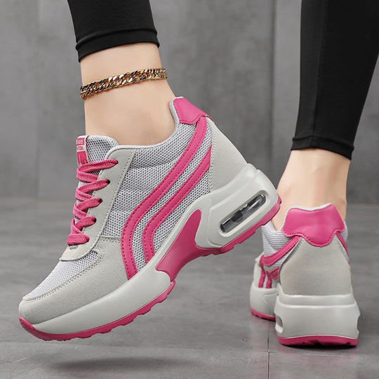 Damen Modische Plateau-Sneaker mit sichtbarer Luftkammer und atmungsaktivem Mesh-Obermaterial Shop Nory