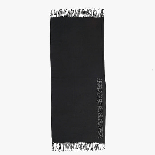 Damen Fransenponcho im offenen Kimono-Fall mit gezackter Nieten‑Bordüre Shop Nory