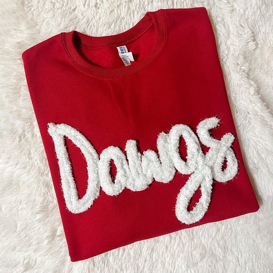 Damen Rundhals‑Sweatshirt mit Chenille‑Schriftzug und Oversize‑Schnitt Shop Nory