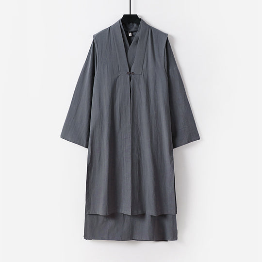 Unisex Langer Oversize-Kimono‑Mantel mit dezentem Knebelverschluss und weiter Silhouette Shop Nory
