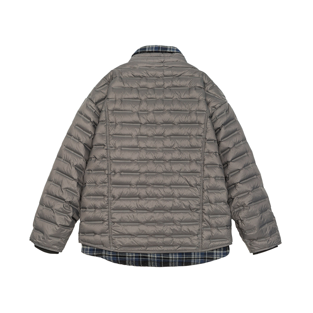 Herren Leichte gesteppte Hybridjacke mit kariertem Innenfutter und Tunnelzug Shop Nory