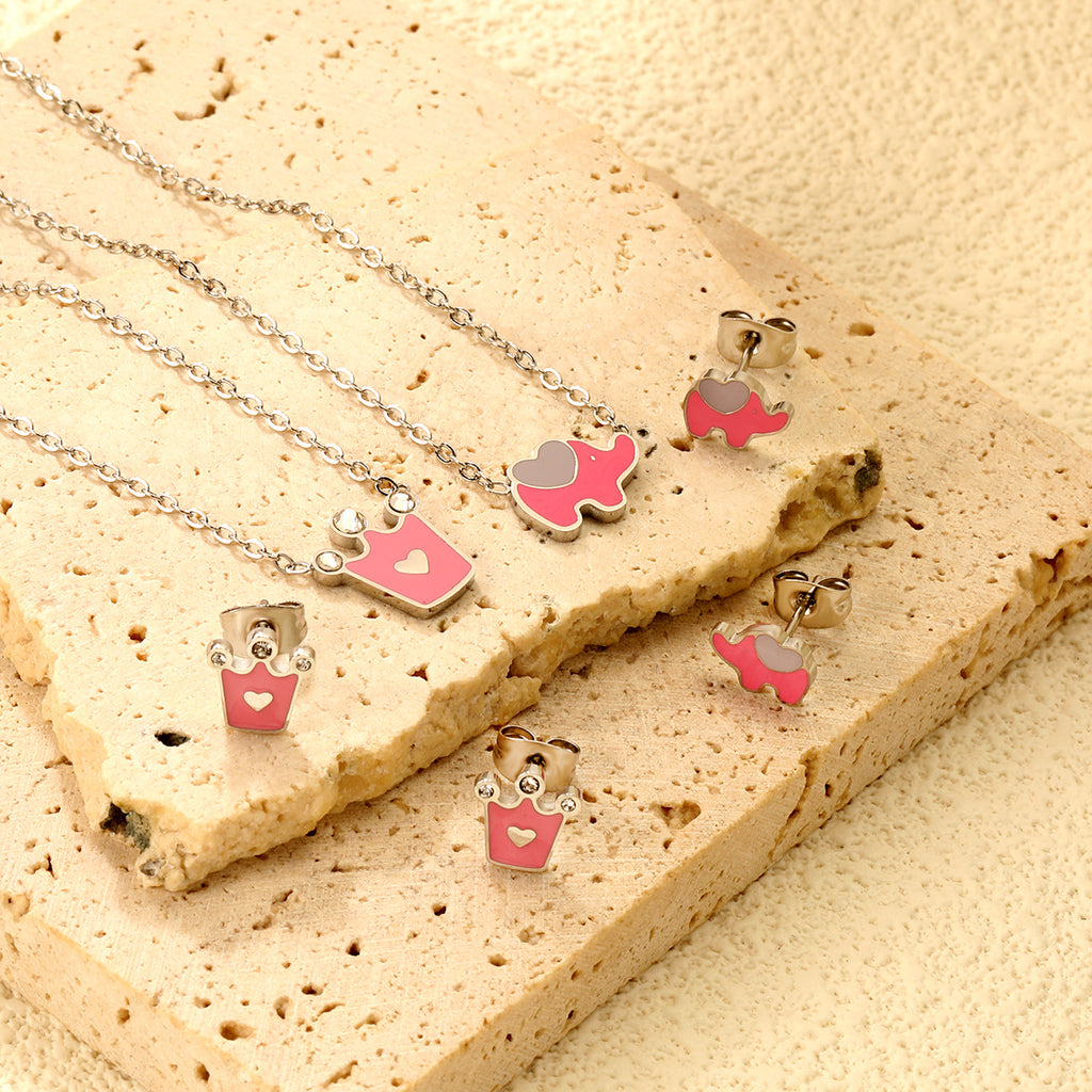 Damen Schmuckset mit Krone und funkelnden Zirkonia Shop Nory