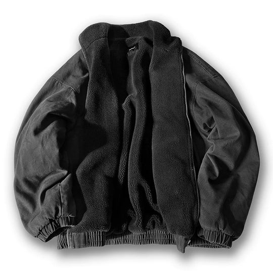 Unisex Wattierte Bomberjacke mit Teddyfutter Shop Nory