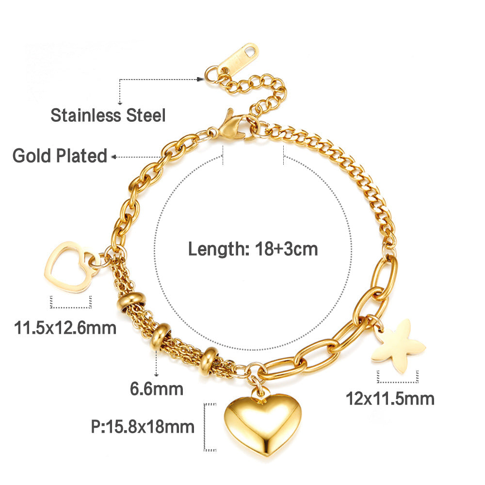Damen Herzförmige Edelstahl Ohrstecker Shop Nory 1783008980