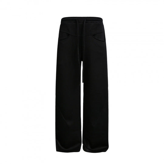 Damen Weite High‑Waist Relax-Sweat-Hose mit Kordelbund und dekorativen Schrittnahtlinien Shop Nory