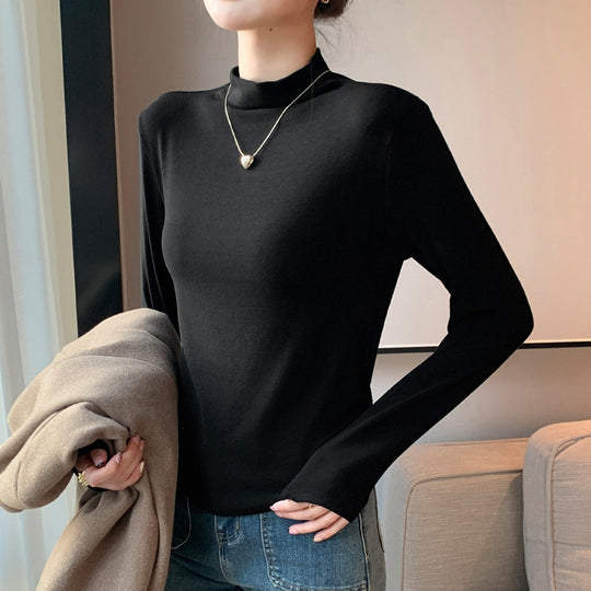 Damen Elegantes Langarmshirt mit hochgeschlossenem Kragen Shop Nory 1787620449