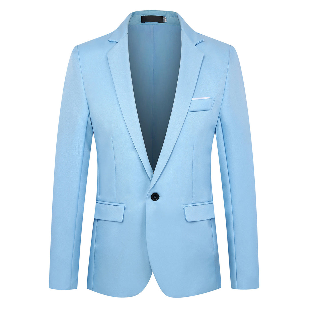 Herren tailliertes Satin-Sakko mit schmaler Silhouette, Notch-Revers und dekorativer Brustpaspel Shop Nory