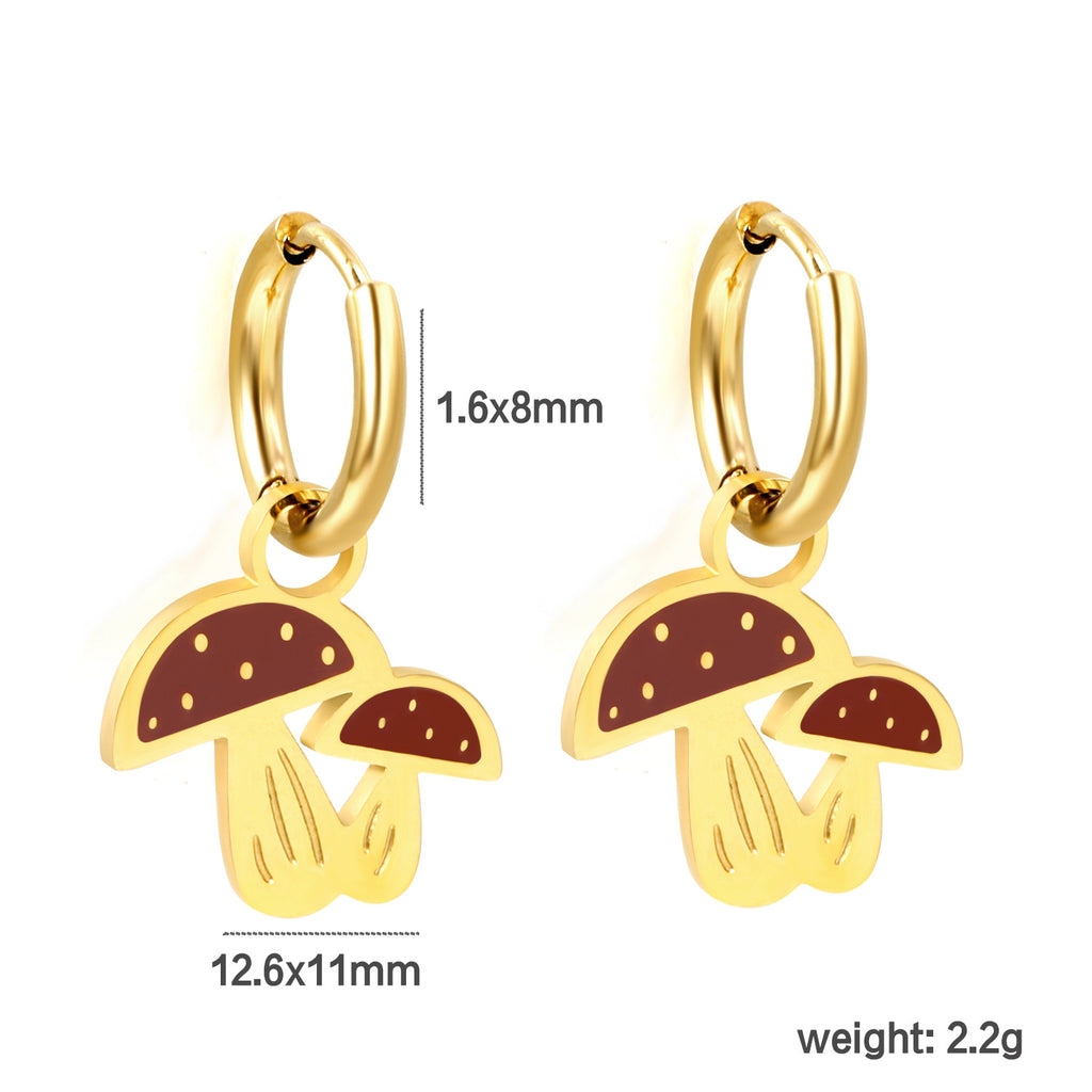 Damen Hängende Ohrstecker mit verspieltem Hamburger-Motiv Shop Nory