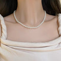 Damen Elegante Perlenhalskette Shop Nory