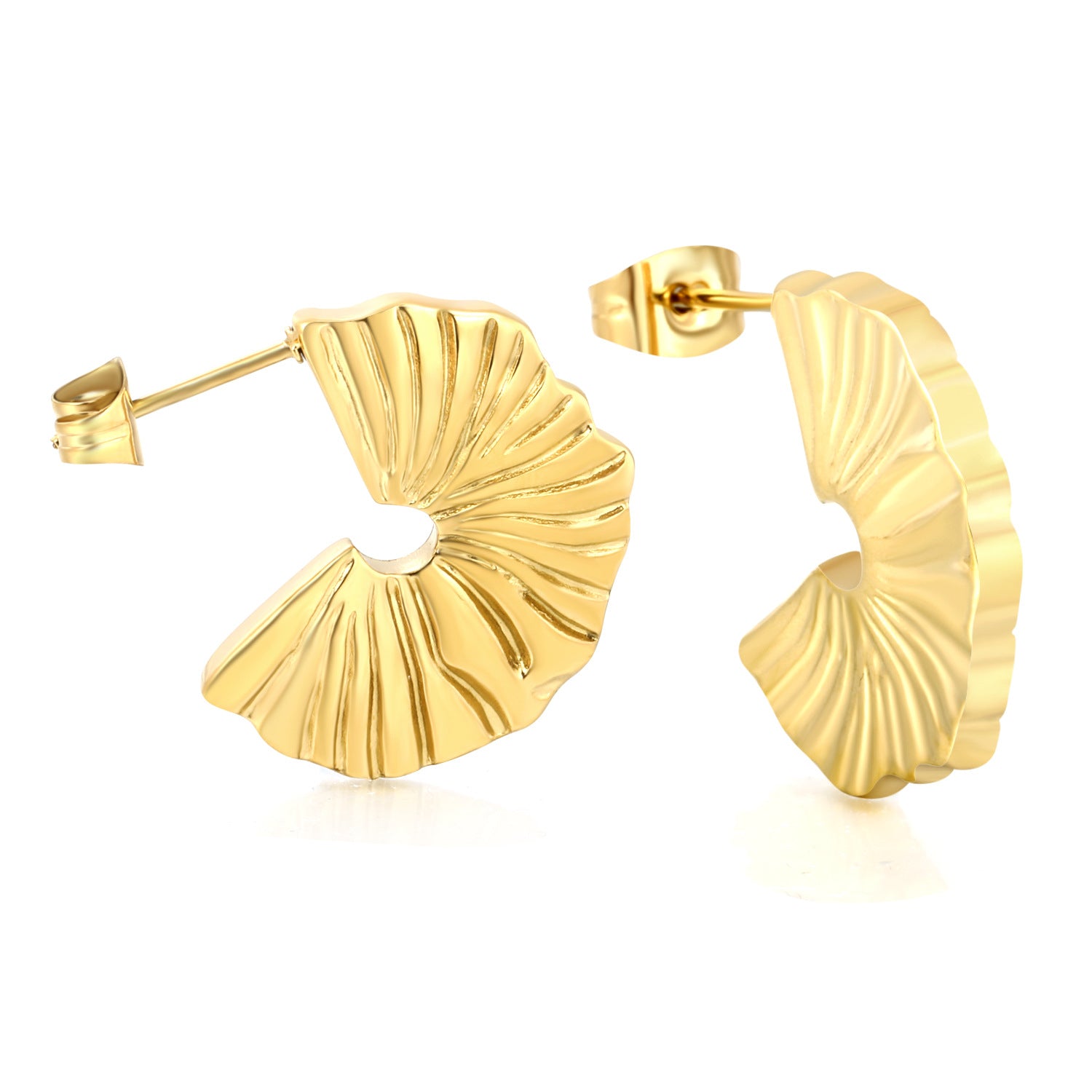 Damen Hängende Ohrstecker mit ovalem Tigerauge und elegantem goldfarbenem Rahmen Shop Nory