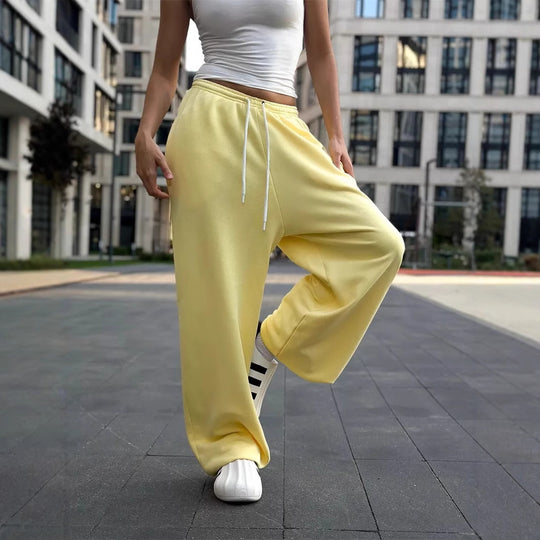 Damen nan oversized Sweathose mit breitem Bund und Kordelzug Shop Nory