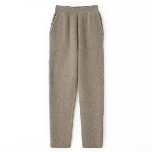 Damen Kaschmir‑Optik Strickhose mit elastischem Bund, konischer Silhouette und Eingrifftaschen Shop Nory