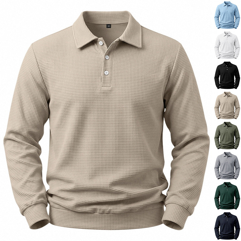 Herren Langarm-Polo aus Waffelpiqué mit Stretchkomfort Shop Nory