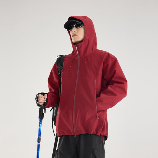 Damen Leichte technische Regenjacke im Oversize-Utility-Schnitt mit verstellbarer Kapuze Shop Nory