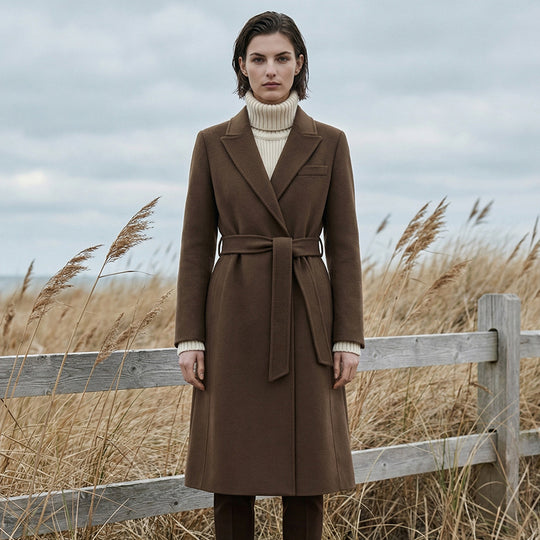 Damen Stilvoller Wickelmantel Shop Nory