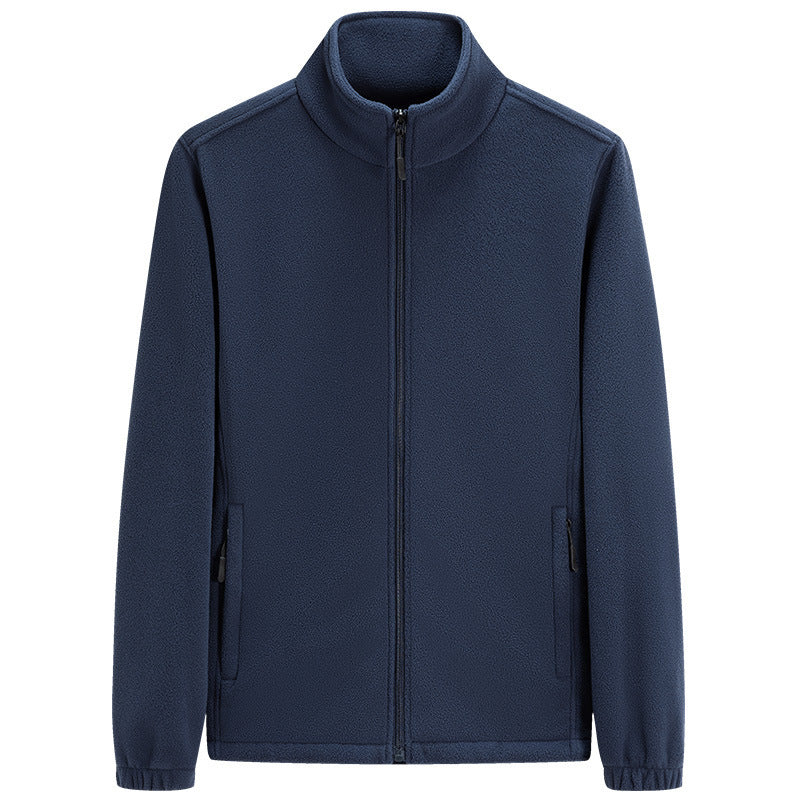Herren Microfleece Outdoorjacke mit Stehkragen und durchgehendem Reißverschluss Shop Nory