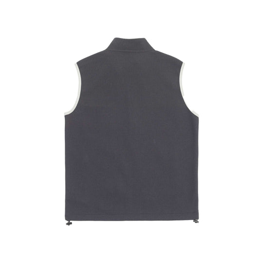 Unisex Waffelstruktur-Outdoorweste mit Stehkragen, durchgehendem Reißverschluss und Kordelzugsaum Shop Nory